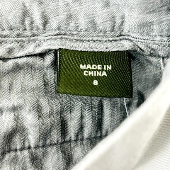 Eddie Bauer Mercer‎ Fit Capri Pants Womens 8 Gray Stretch Cuff 25" Inseam - Picture 3 of 11